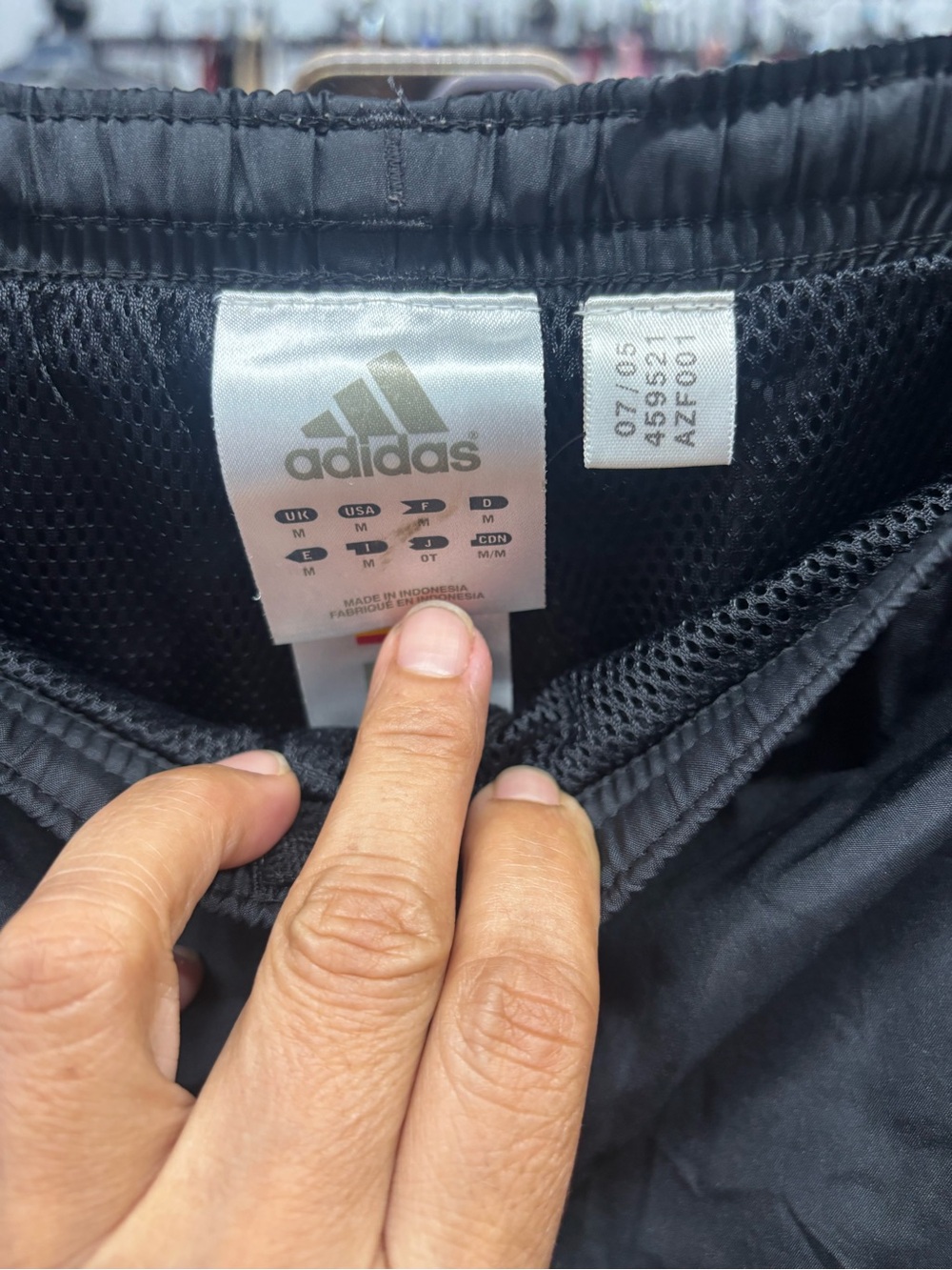 Vintage,adidas Black Track Pants with Red Side Stripes - Picture 5 of 5